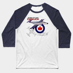 Canadian Avro CF-100 Canuck (light) Baseball T-Shirt